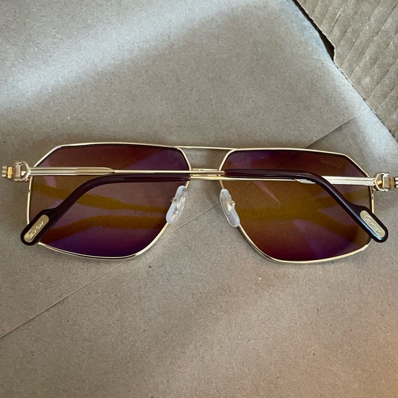 Cartier Men's Metal Aviator Sunglasses - Picture 6 of 9
